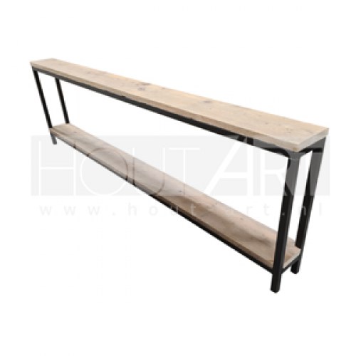 sidetable stalen frame staal industrieel nieuw hout-art hout steigerhout maatwerk meubels bijzettafel schijndel eerde