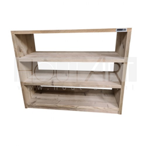 kast boekenkast vakkenkast nieuw steigerhout basic  hout-art dressoir