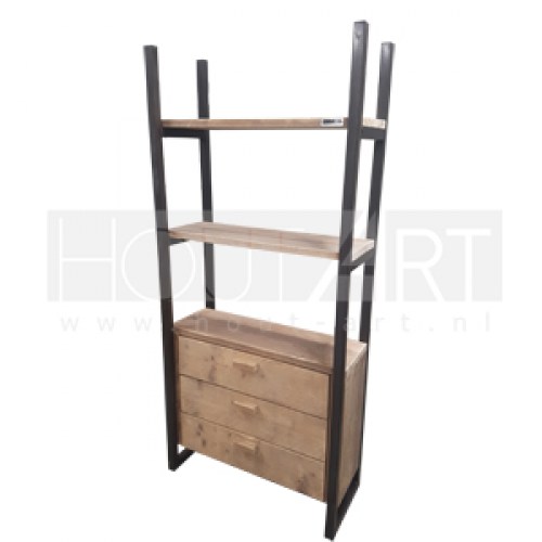 kast steigerhout frame staal stalen frames industrieel maatwerk meubels meubel hout-art schijndel eerde