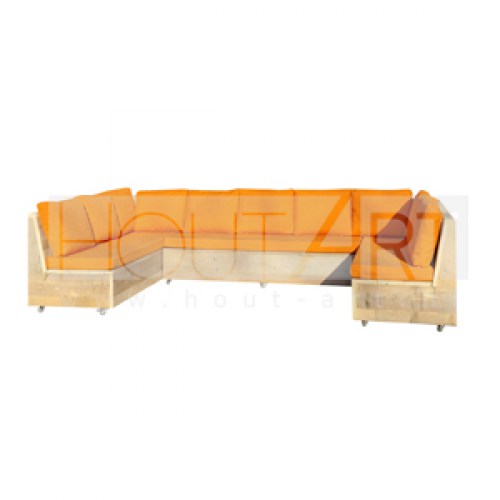 loungeset loungebank u vorm uvorm u-vorm lounge hoekbank tuin terras overkapping kussens hout-art schijndel eerde