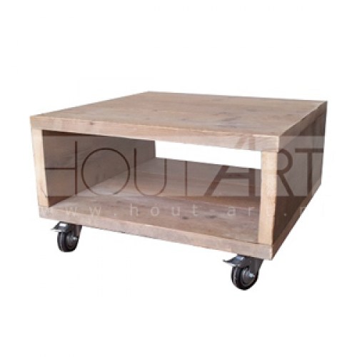 salontafel blok rollo wielen steigerhout hout hout-art schijndel eerde maatwerk houten meubels industrieel