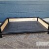 Hondenmand indus stalen frame met eiken van Hout-Art. staal, zwart, gepoedercoat, eikenhout, zwarte, modern, industrieel, houtart.