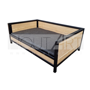 Hondenmand Indus! Stalen frame XL met eiken