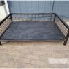 Hondenmand indus stalen frame xl mesh van Hout-Art. staal, mand, manden, kussen, maatwerk, houtart.