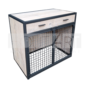 Dressoir bench stalen frame lades met steigerhout