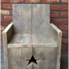 Kinderstoel steigerhout van Hout-Art. spelen, kinderen, keuken, steigerhouten, meubel, houtart.