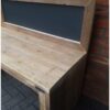Kinderbureau speeltafel met krijtbord steigerhout van Hout-Art. spelen, kinderen, keuken, steigerhouten, meubel, houtart.