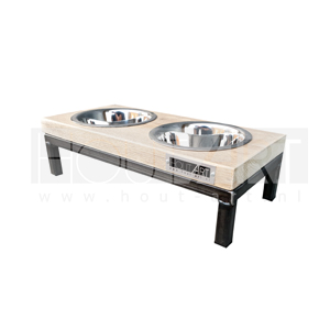 Eet- & drinkset Indus! Stalen frame met steigerhout