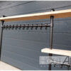 Kapstok hangend luxe zwarte steigerbuis met kinderkapstok steigerhout legplank van Hout-Art. Industrieel, steigerbuizen, zwart, gepoedercoat, modern, haakjes, houtart.