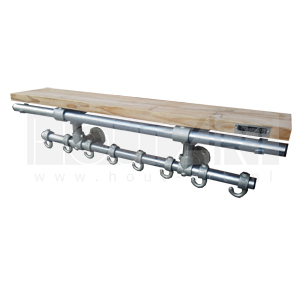 Kapstok Modern steigerbuis met steigerhout