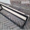 Kapstok hangend stalen frame met haken steigerhout van Hout-Art. Industrieel, modern, steigerhouten, houtart.