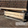 Kapstok hangend staal met steigerhout van Hout-Art. bouten, industrieel, zwart, gepoedercoat, modern, legplank, houtart.