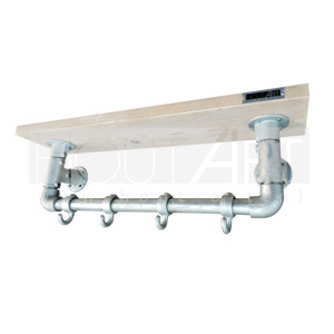 Kapstok Medilux steigerbuis met steigerhout