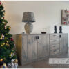 Dressoir kast XL steigerhout lades deuren steigerhout van Hout-Art. steigerhouten, handgreep, open vak, houtart.