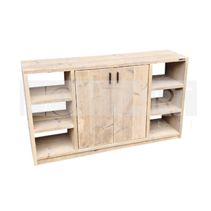 Dressoir steigerhout open vakken en deuren