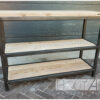 Schoenenrek stalen frame steigerhout met legplanken van Hout-Art. industrieel, zwart, gepoedercoat, poedercoating, modern, houtart.