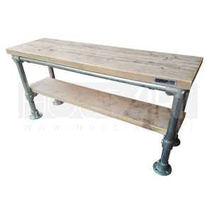 Schoenenrek steigerbuis met steigerhout