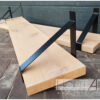 Wandplank stalen beugel met eiken van Hout-Art.