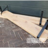 Wandplank stalen beugel met eiken van Hout-Art.