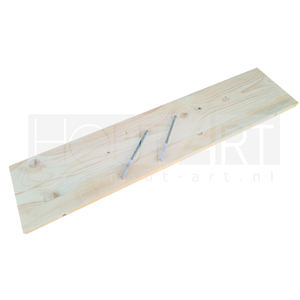 Wandplank steigerhout met onzichtbare bevestiging