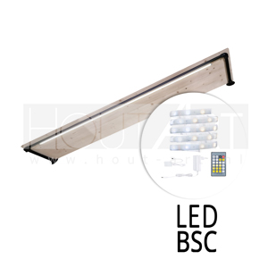 Wandplank zwarte steigerbuis incl. LED bsc