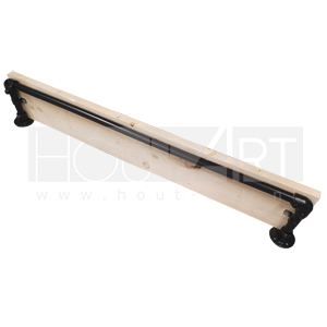 Wandplank zwarte steigerbuis bsc met steigerhout