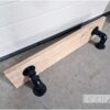 Wandplank zwarte steigerbuis dubbel met steigerhout van Hout-Art.