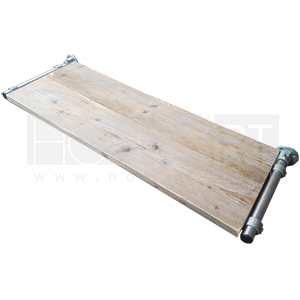 Wandplank steigerbuis zijbevestiging met steigerhout