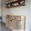 Wandplank stalen beugel met steigerhout van Hout-Art.