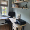 Wandplank stalen beugel met steigerhout van Hout-Art.