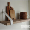 Wandplank stalen beugel met steigerhout van Hout-Art.