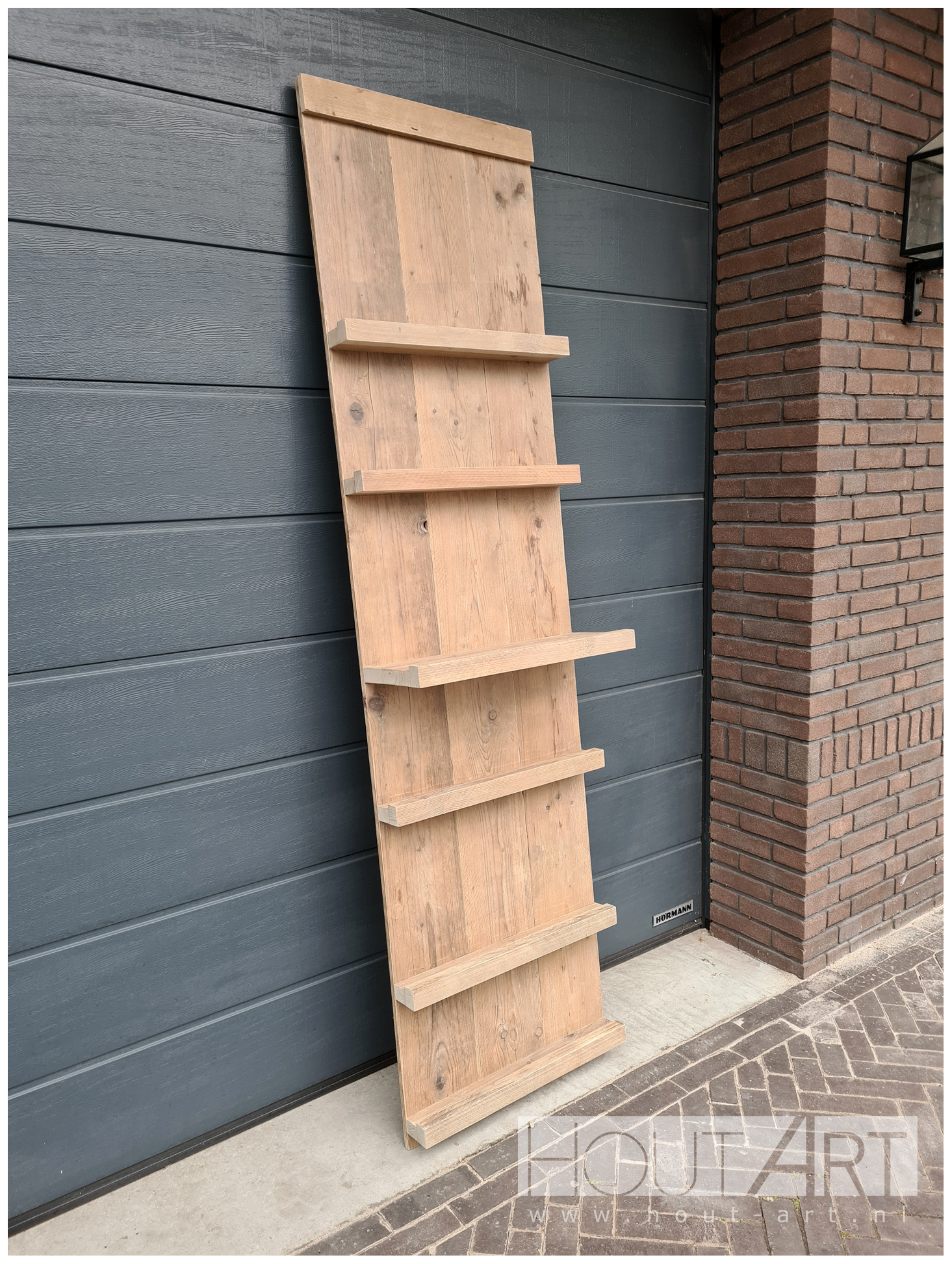 Wandrek fotobord steigerhout van Hout-Art. foto's, wandbord, plankjes, wandplank, gebruikt hout, houtart.