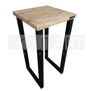 Zuil stalen u-poot steigerhout