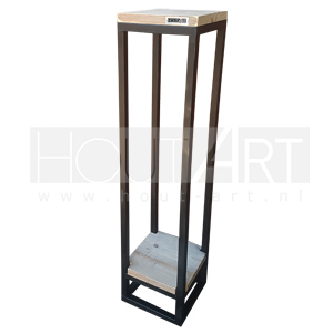 Zuil stalen frame met onderblad steigerhout