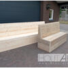 Loungebank recht dicht steigerhout van Hout-Art. Tuinmeubel, loungeset, gebruikt hout, buitenkeuken, vuurtafel, tuinmeubels, houtart.