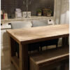 Bank luxe steigerhout van Hout-Art. tuinbank, tuintafel, tafel, gebruikt hout, landelijk, terras, houtart.