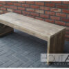 Bank luxe steigerhout van Hout-Art. tuinbank, tuintafel, tafel, gebruikt hout, landelijk, terras, houtart.