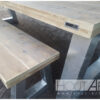 Bank verzinkt stalen frame luxe steigerhout van Hout-Art. tuinbank, verzonken, staal, frames, houtart.