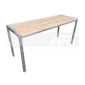 Bureau verzinkt stalen frame met eiken