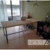 Bureau zwarte steigerbuis luxe met steigerhout van Hout-Art.