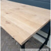 Bureau zwarte steigerbuis massief eiken van Hout-Art.