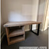Bureau u-poot staal met kast steigerhout van Hout-Art.