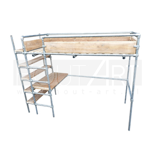 Hoogslaper XL steigerbuis met steigerhout