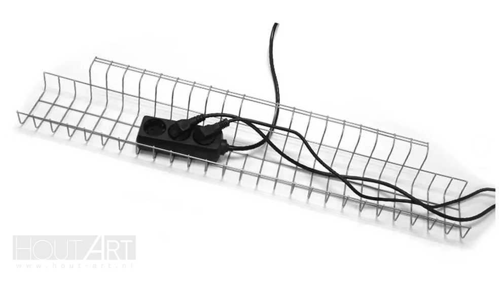 Bureau kabelgoot gaas lengte 49cm bureau accessoire van Hout-Art.