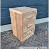 Bureaukast, rolkast deur en lade steigerhout van Hout-Art, handgreep, houtart, bureaukast, opbergkast, ladekast.