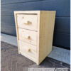 Bureaukast, rolkast deur en lade steigerhout van Hout-Art, handgreep, houtart, bureaukast, opbergkast, ladekast.