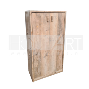 Hoge kast steigerhout met deuren