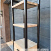 Kast statue stalen frame eiken met lades van Hout-Art. vakken, kast, opbergkast, decoratie, modern, industrieel, zwart gepoedercoat, staal, frames, houtart.