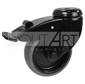 Steigerbuis wiel 100mm zwart (met of zonder rem)