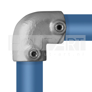 Steigerbuis koppeling verzinkt t-stuk bocht kniestuk type 6 van Hout-Art. Buiskoppeling, gegalvaniseerd, steigerbuizen.